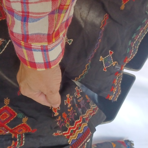 Chico's Boho long skirt and blouse, nwt, Size 2 (12), Beaded, Sequins, Tiered - Picture 8 of 14